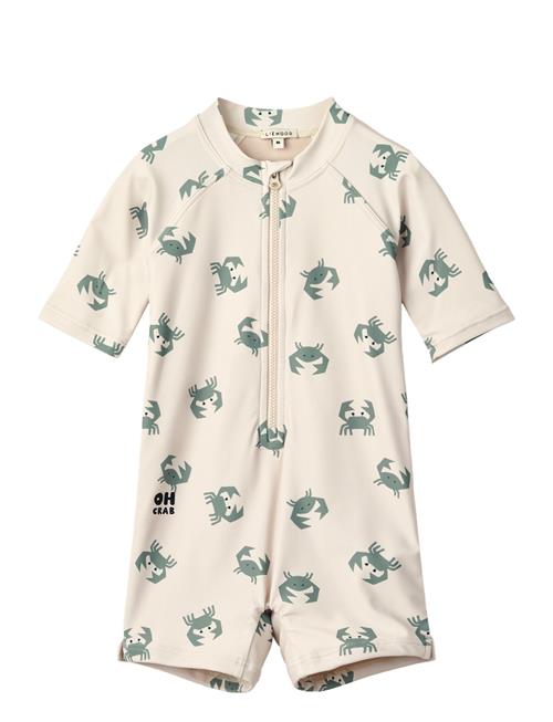 Liewood Max Printed Shortsleeve Swim Jumpsuit Liewood Cream