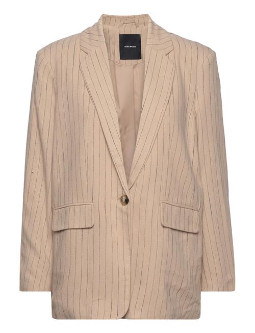 Se Vero Moda Vmvera Ls Linen Blazer Vero Moda Brown ved Booztlet