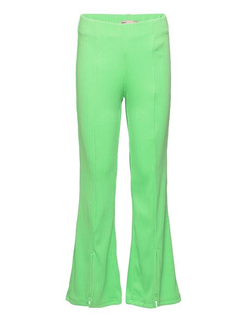 Se Kids Only Kogfiona Rib Wide Pant Pnt Kids Only Green ved Booztlet