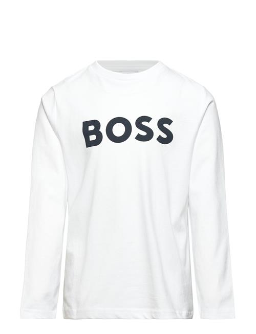 Se BOSS Long Sleeve T-Shirt BOSS White ved Booztlet