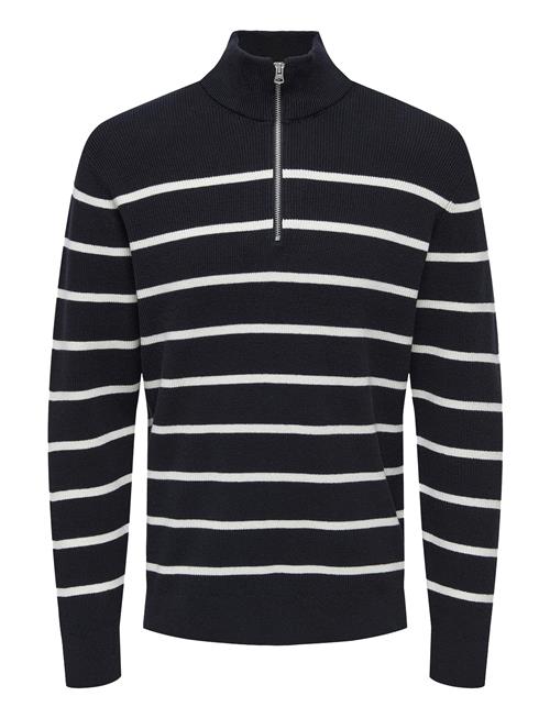 ONLY & SONS Onsphil Reg 12 Struc Half Zip Knit Noos ONLY & SONS Navy