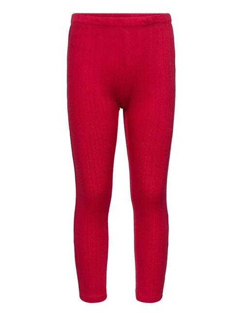 Lindex Leggings Patternknit Tricot Lindex Red