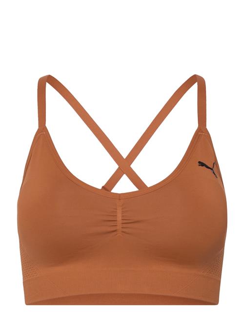 Se PUMA Move Shapeluxe Seamless Bra PUMA Brown ved Booztlet