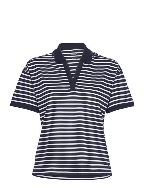 W Everyday Stripe Pique Polo PUMA Golf Navy