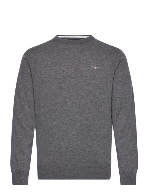 Se GANT Superfine Lambswool C-Neck GANT Grey ved Booztlet