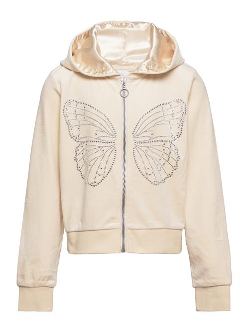 Lindex Velour Hoodie With Rhinest S Lindex Cream