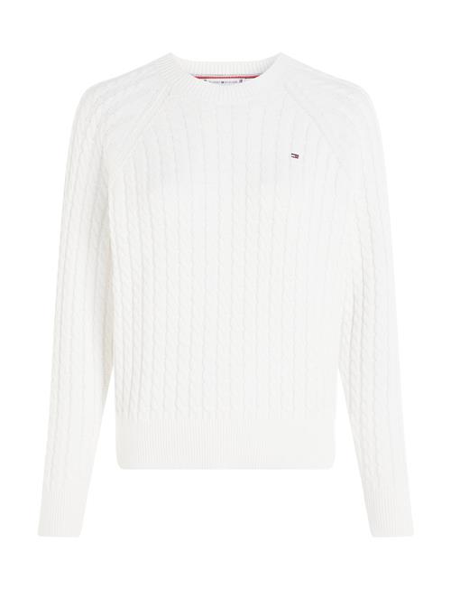 Se Tommy Hilfiger Co Cable C-Nk Sweater Tommy Hilfiger White ved Booztlet