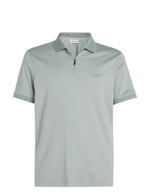 Calvin Klein Liquid Touch Welt Zip Polo Calvin Klein Grey