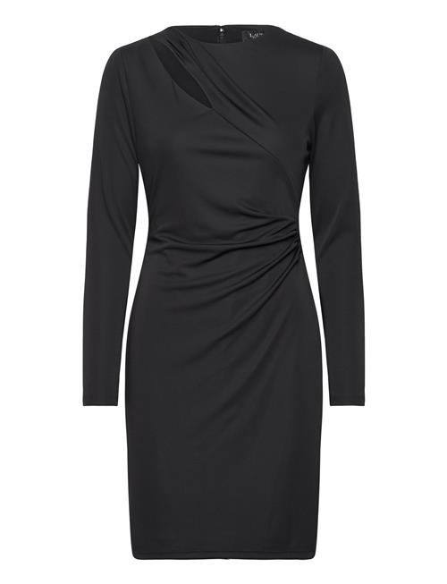 Lauren Ralph Lauren Pleated Stretch Jersey Cocktail Dress Lauren Ralph Lauren Black