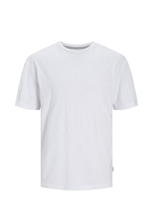 Jack & Jones Jprcc Soft Linen Blend Ss Tee Jack & J S White