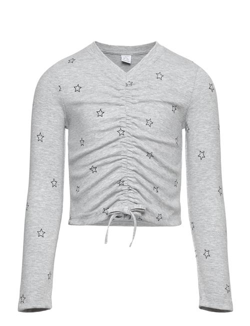 Se Lindex Top Long Sleeve Embroidery An Lindex Grey ved Booztlet