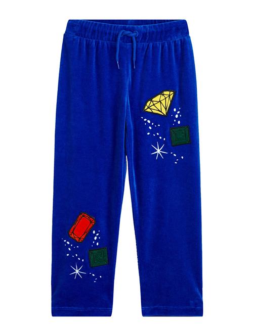 Se Mini Rodini Jewels Velour Application Trousers Mini Rodini Blue ved Booztlet