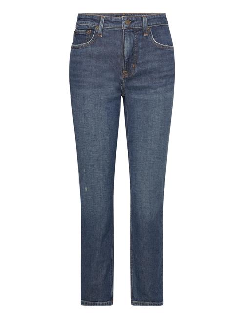 Se Lauren Ralph Lauren High-Rise Straight Ankle Jean Lauren Ralph Lauren Blue ved Booztlet