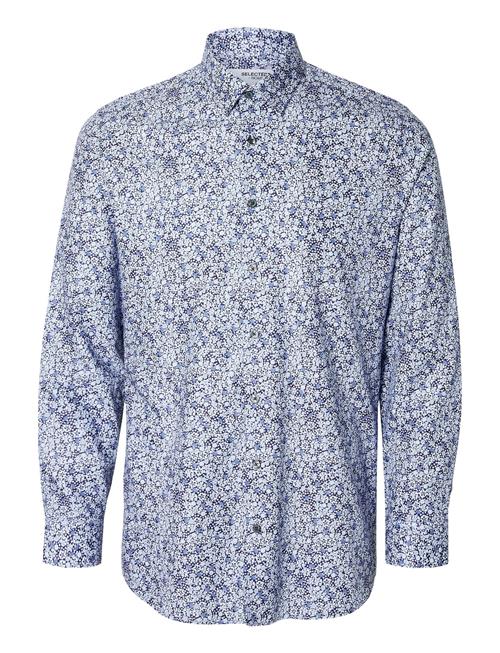 Selected Homme Slhslimsoho-Ethan Aop Shirt Ls Selected Homme Blue