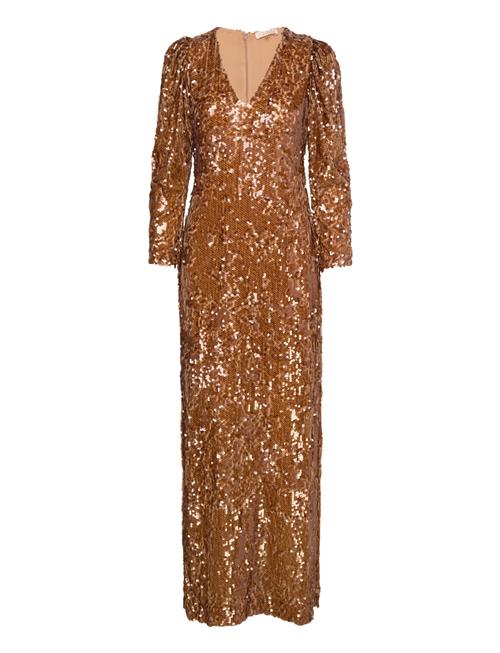 by Ti Mo Sequins Maxi Dress By Ti Mo Brown