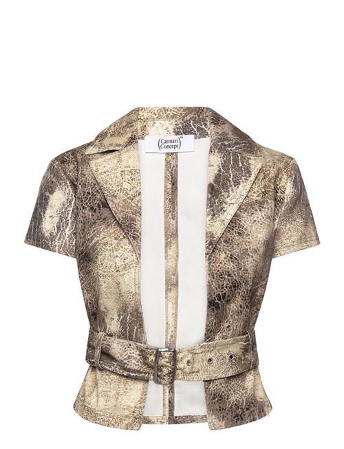 Se Cannari Concept Short Sleeve Vest Cannari Concept Cream ved Booztlet