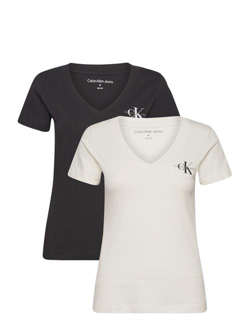 Calvin Klein Jeans 2-Pack Monologo V-Neck Tee Calvin Klein Jeans Patterned