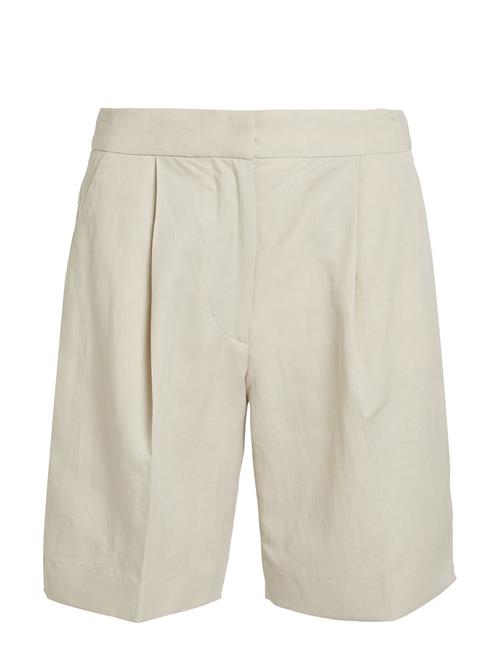 Calvin Klein Linen Tailored Shorts Calvin Klein Beige