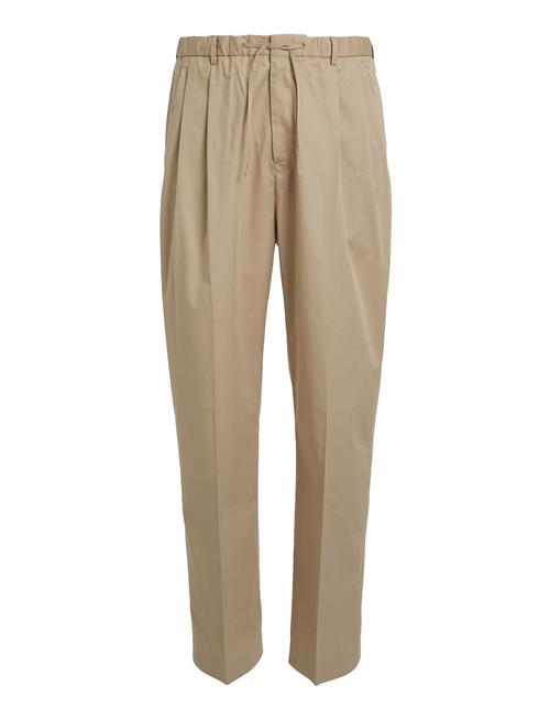 Se Calvin Klein Cotton Seacell Modern Pants Calvin Klein Beige ved Booztlet