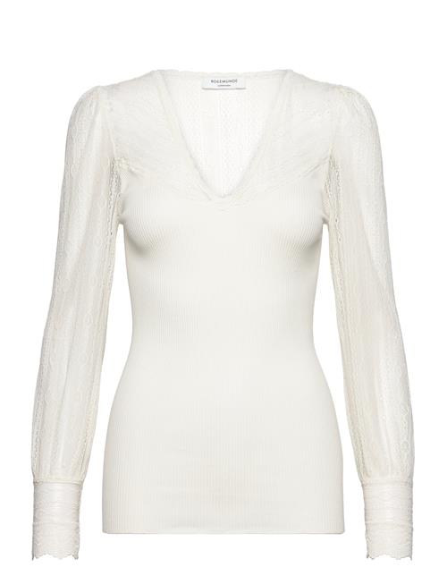 Rosemunde Silk T-Shirt W/ Lace Rosemunde White