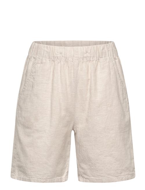 Lindex Shorts Linen Blended Lindex Beige