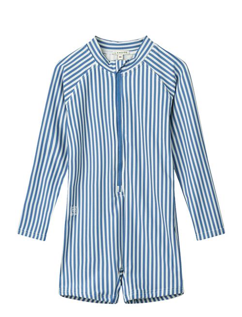 Max Stripe Longsleeve Swim Jumpsuit Liewood Blue