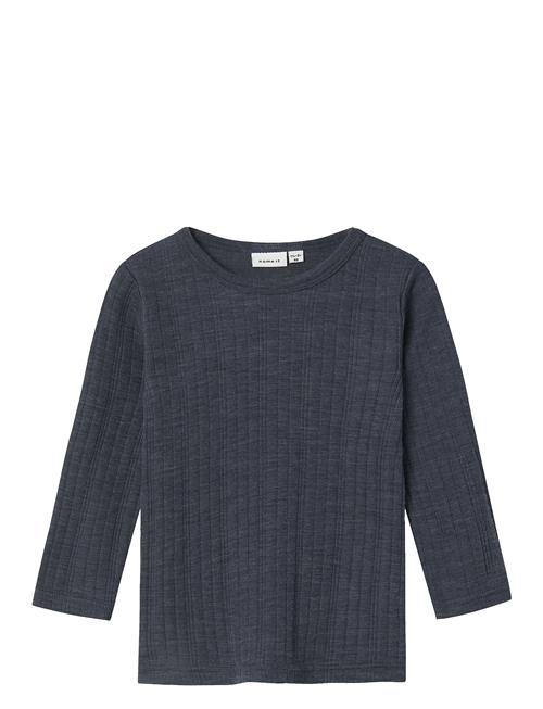 Nmmwang Wool Needle Ls Top Solid Noos Name It Navy