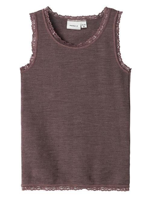 name it Nmfwang Wool Needle Tank Top Noos Name It Brown