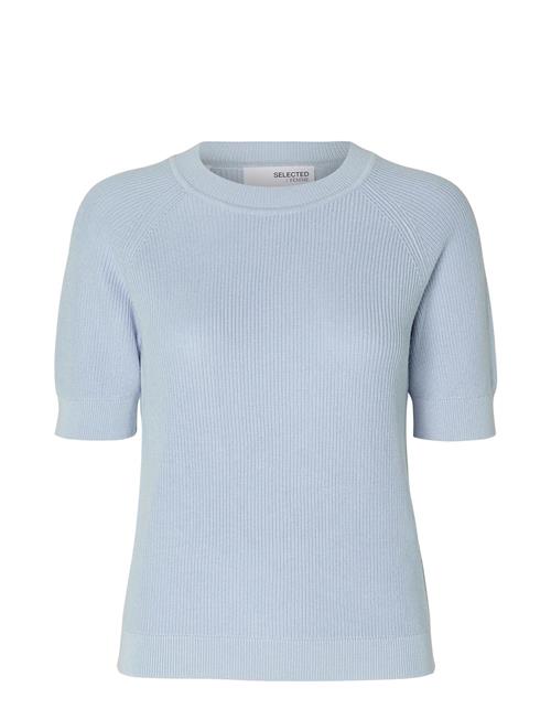 Selected Femme Slfelinna New Ss Knit Top Noos Selected Femme Blue