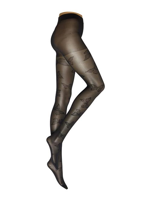 Se Lindex Tights 40 Den Butterfly Lindex Black ved Booztlet