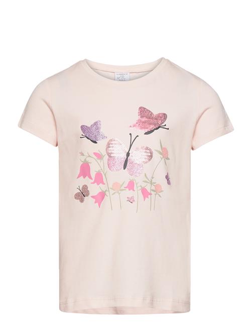 Se Lindex Top Ss Butterfly And Flower Lindex Pink ved Booztlet