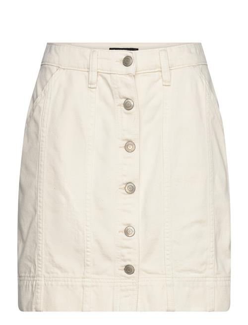 Denim Pencil Miniskirt Lauren Ralph Lauren Cream