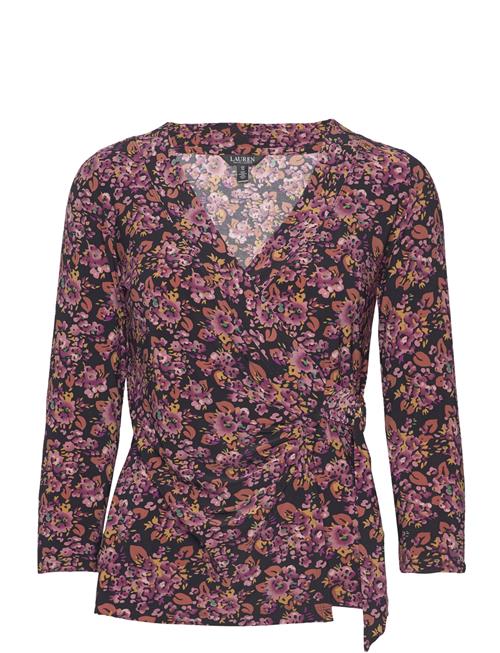 Lauren Ralph Lauren Floral Stretch Jersey Top Lauren Ralph Lauren Pink