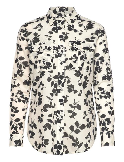 Classic Fit Leaf-Print Voile Shirt Lauren Ralph Lauren Cream