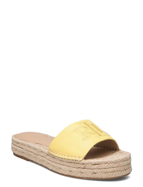 Se Lauren Ralph Lauren Polly Nappa Leather Espadrille Lauren Ralph Lauren Yellow ved Booztlet