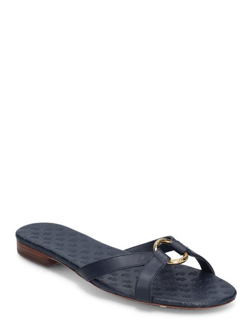 Lauren Ralph Lauren Emmy Nappa Leather Slide Sandal Lauren Ralph Lauren Blue