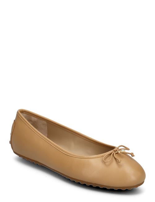 Lauren Ralph Lauren Jayna Nappa Leather Driver Flat Lauren Ralph Lauren Beige