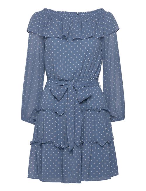 Lauren Ralph Lauren Print Georgette Off-The-Shoulder Dress Lauren Ralph Lauren Blue