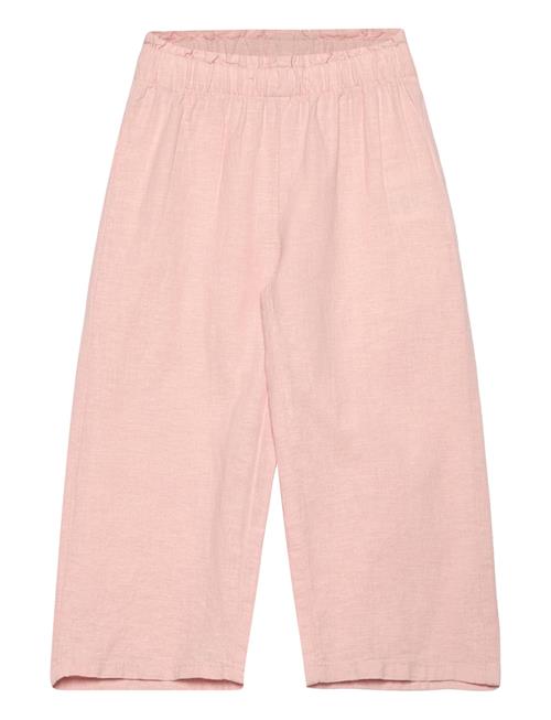 Lindex Trousers Linen Wide Leg Lindex Pink