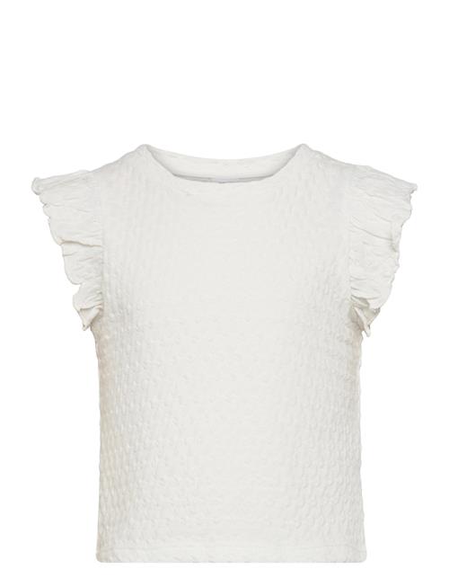 Se Lindex Top With Flounce Sleeve Lindex White ved Booztlet