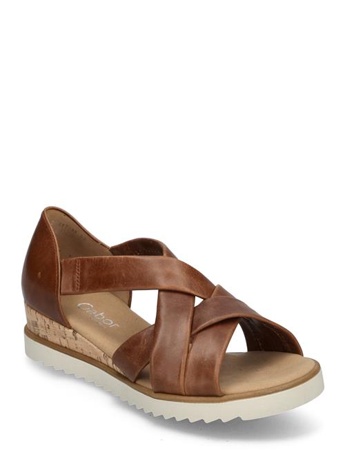 Se Gabor Wedge Sandal Gabor Brown ved Booztlet