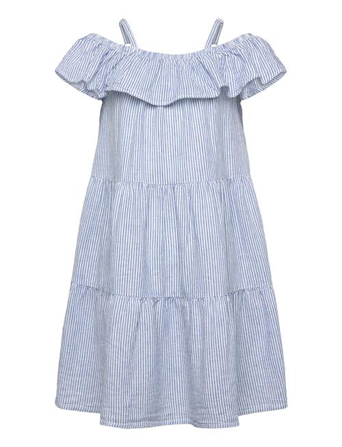 Dress Linen Off Shoulder Lindex Blue