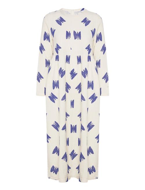 Bobo Choses Butterfly Print Flared Long Dress Bobo Choses White