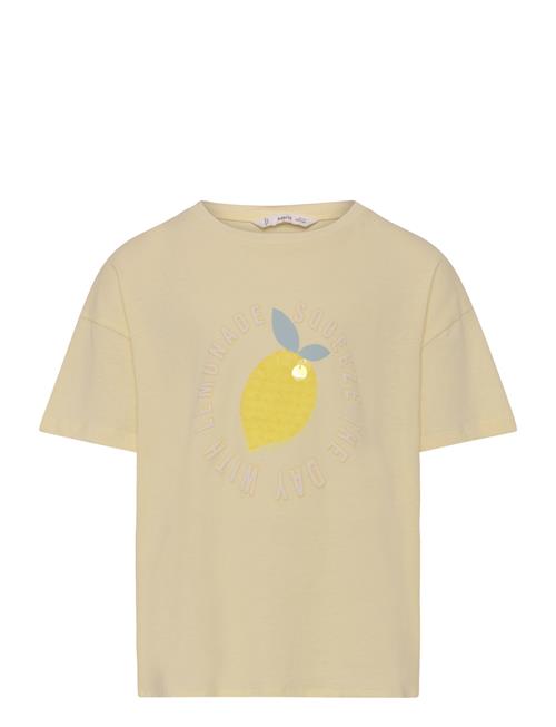 Mango Printed Cotton-Blend T-Shirt Mango Yellow