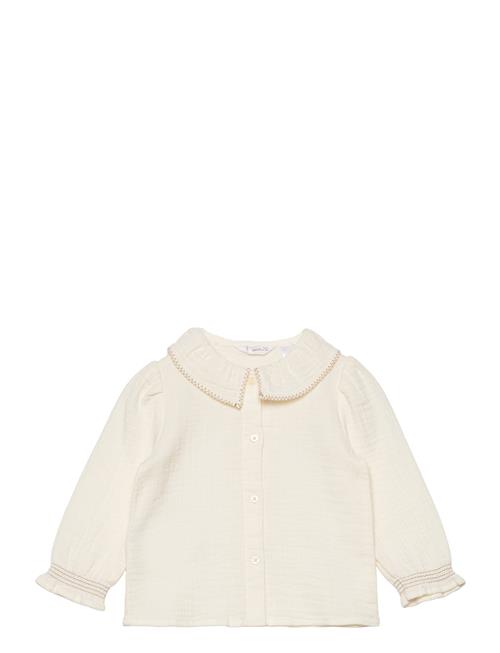 Mango Cheesecloth Cotton Blouse Mango Cream