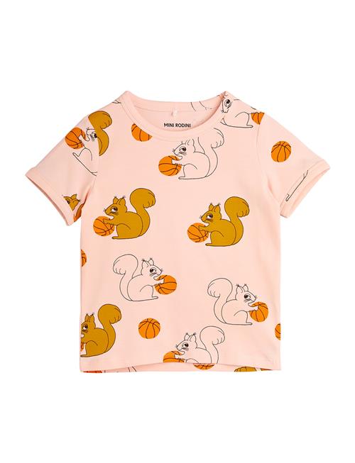 Mini Rodini Squirrels Aop Ss Tee Mini Rodini Pink