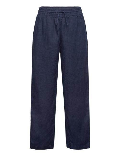 Se GANT Relaxed Linen Pants GANT Navy ved Booztlet