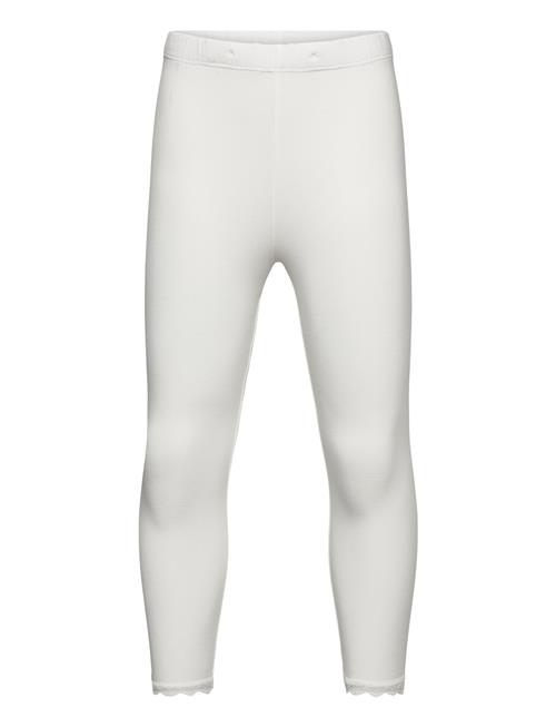 Lindex Capri Leggings With Lace Lindex White