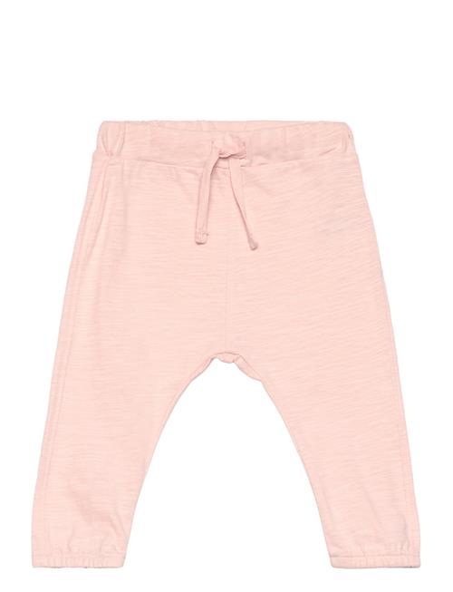 Lindex Trousers Slub Solid Lindex Pink