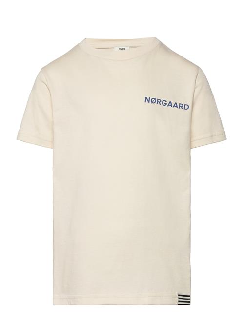 Se Mads Nørgaard Printed Tee Thorlino Tee Mads Nørgaard Cream ved Booztlet